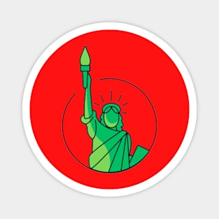nyc green Liberty Magnet